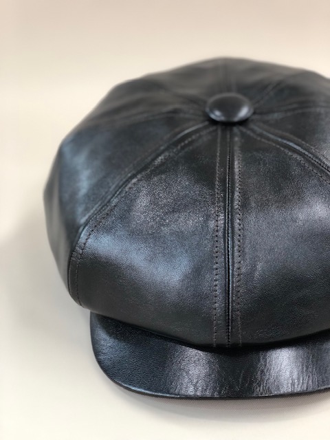 40'ｓ Style Horsehide Leather Casquette LOT1592 R.BLACK(茶芯 